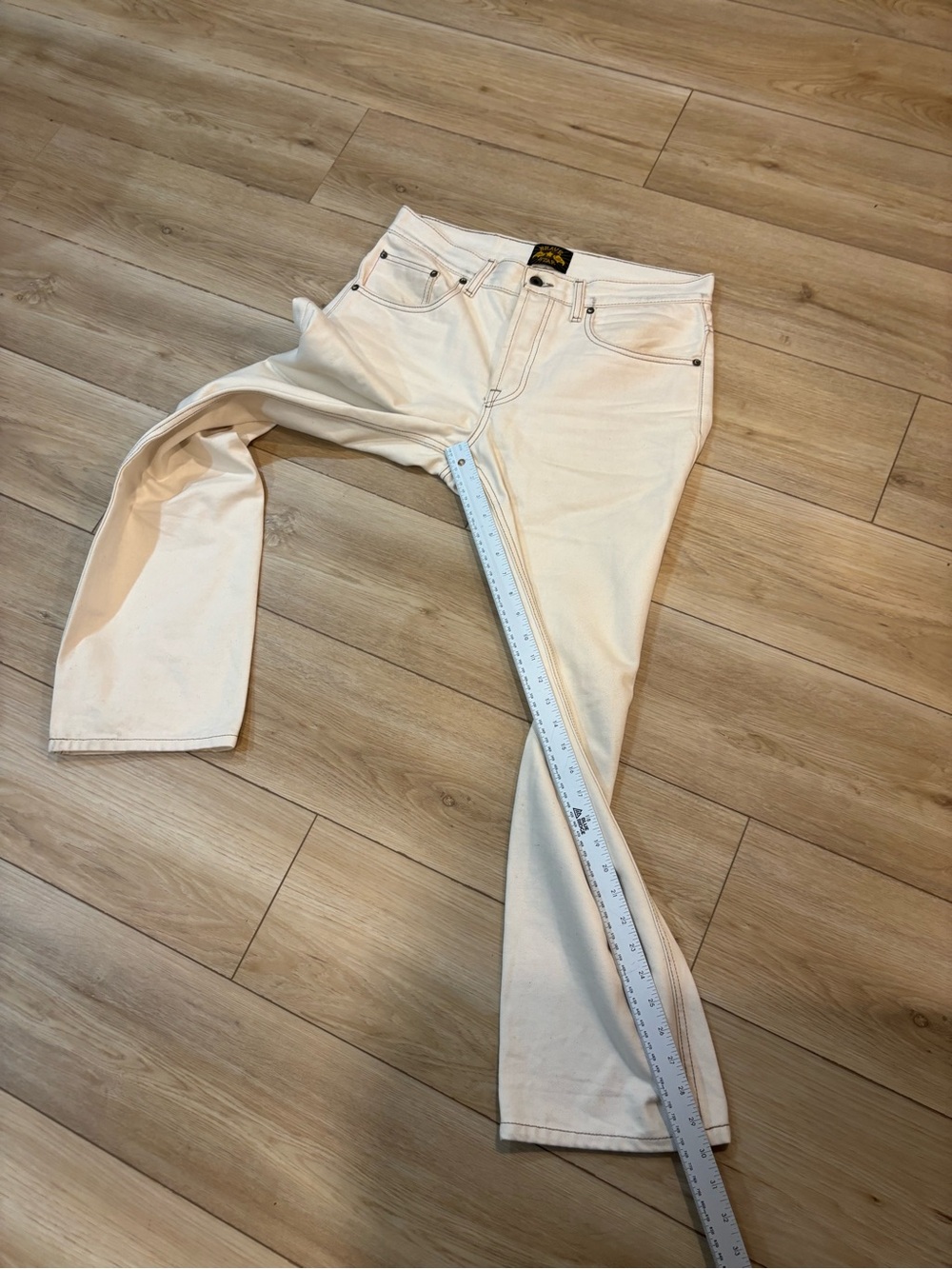 Bravestar Strongman 12oz Desert Bone Japan Selvedge Jeans Men’s Natural 34x30 - Picture 13 of 13